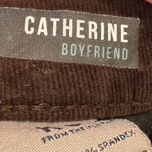 Catherine Stretch Cotton Corduroy Boyfriend Pants